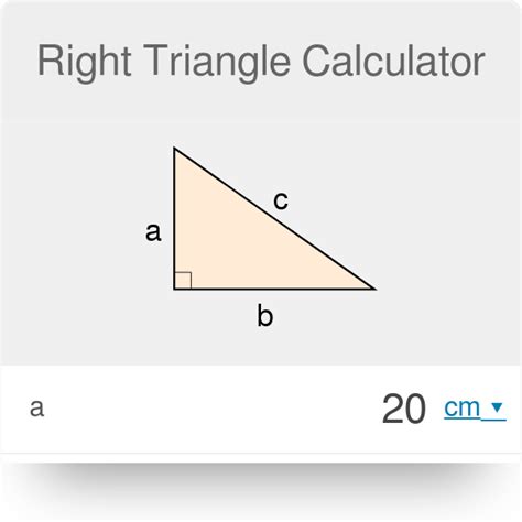 Trigonometry Solving Right Triangles Calculator