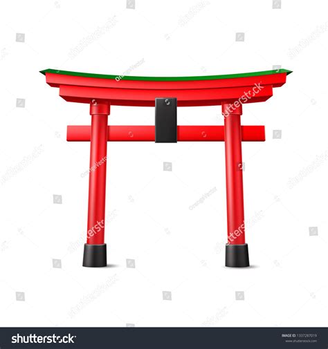 Japanese Torii Gate Realistic Symbol Japan Stock Vector (Royalty Free) 1337287019 | Shutterstock