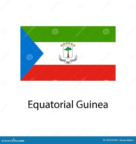 Flag of Equatorial Guinea with Name Icon. Official Colors and ...