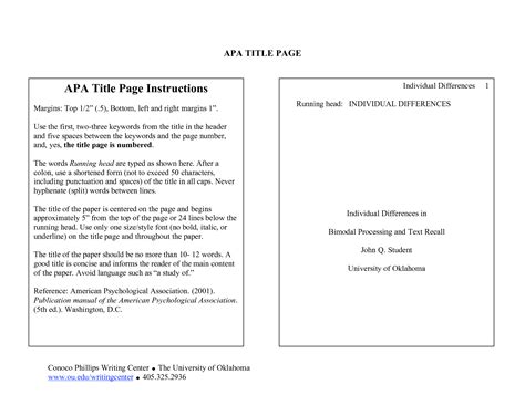 Apa research paper heading example