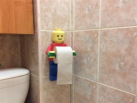 Lego_man.+Holder+toilet+paper+by+vvk187. | Toilet paper holder, Lego room decor, Lego bathroom