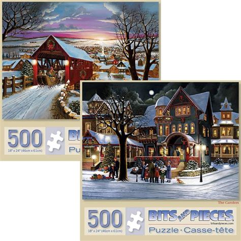 Bits and Pieces - Value Set of Two (2) 500 Piece Jigsaw Puzzles for Adults - Each Puzzle ...