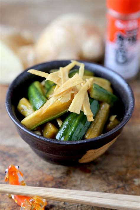 Cucumber and Ginger Pickles (Japanese Style) - Pickled Plum Food And Drinks