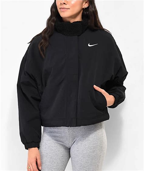 Nike Sportswear Essential Black Fleece-Lined Jacket