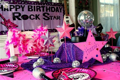 Rock Star theme--Table ideas | Kid's Parties | Pinterest | Rock star ...