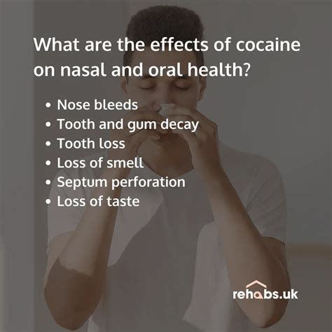 The Effects of Cocaine on Nasal and Oral Health