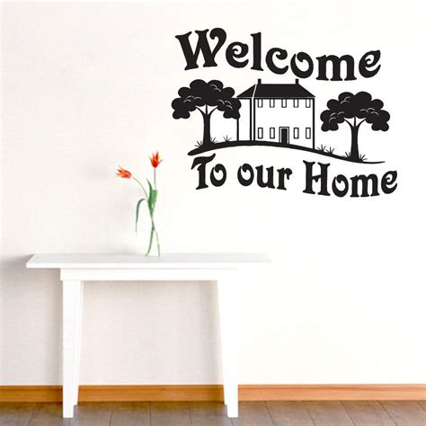 Welcome to Our Home Wall Decal Decorative Art Decor Sticker - Etsy | Wall decals, Wall decals ...