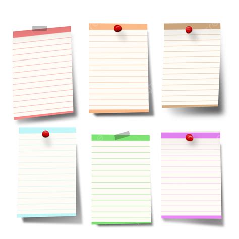 Sticky Note Clipart PNG Images, Six Sticky Notes Post It Paper With ...