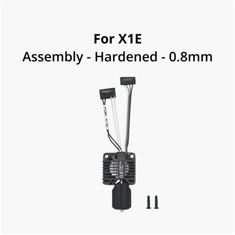 0.8mm Complete Hotend Assembly with Hardened Steel nozzle - X1E (Hotend completo Nozzle Aço ...