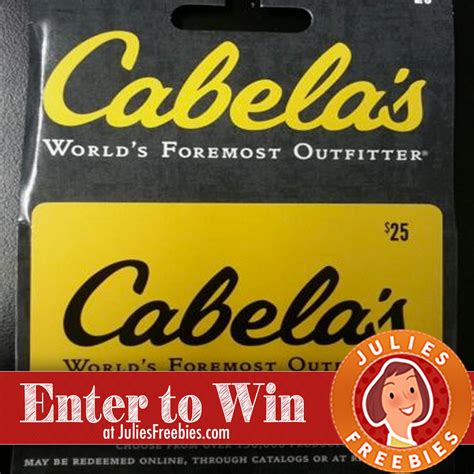 Win a $500 Cabela's Gift Card - Julie's Freebies