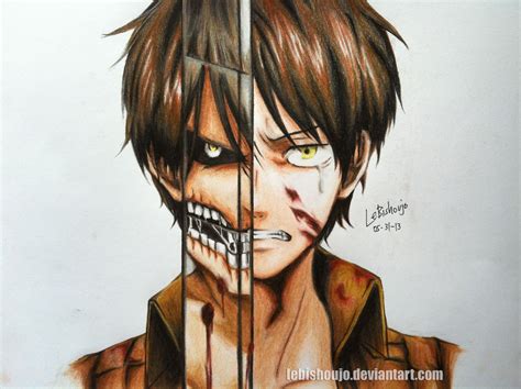 The Best 20 Aot Eren Half Titan Drawing - continueartinterests