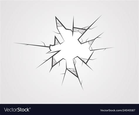 Broken glass on a white background abstract Vector Image