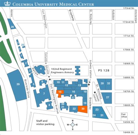 Columbia University Medical Center Campus Map at Columbia University