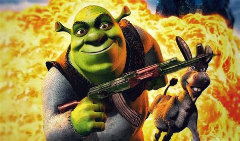 shrek with a gun by Pizzatowerfan2012 on DeviantArt