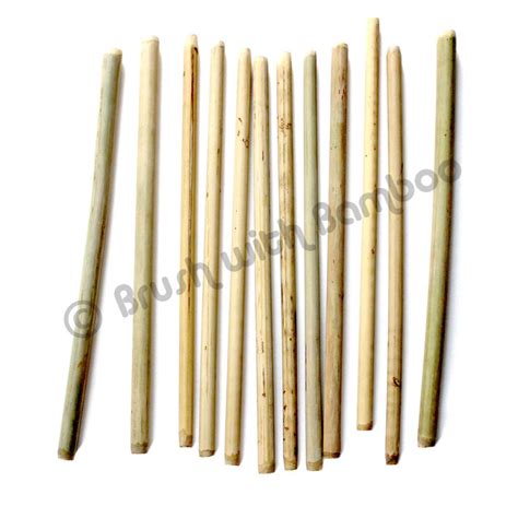 Bamboo Drinking Straws 12-Pack - Brush with Bamboo