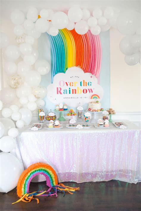 Over the Rainbow Party Printable BACKDROP - INSTANT DOWNLOAD by Itsy ...