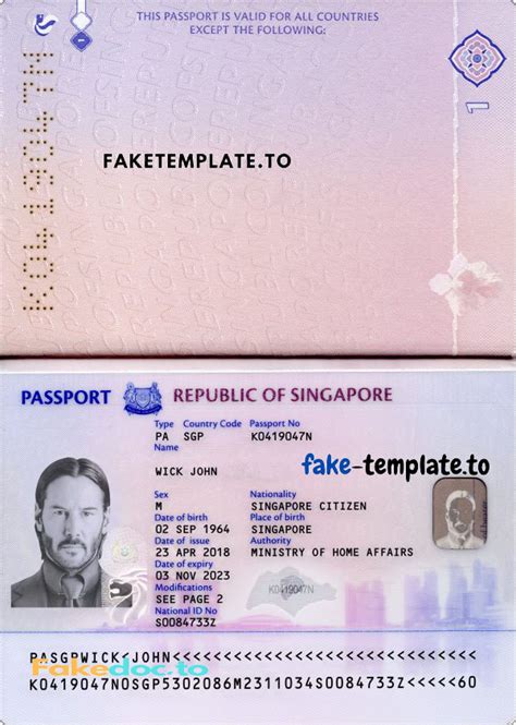 Singapore Passport Psd New – FakeTemplate.cc