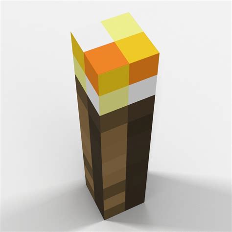 minecraft torch 3d model