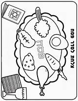 Passover Coloring Pages Pesach Color Plate Seder Sheets Printables  sketch template