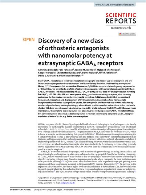 Antagonists of GABAa Receptors | PDF | Receptor Antagonist | Ic50