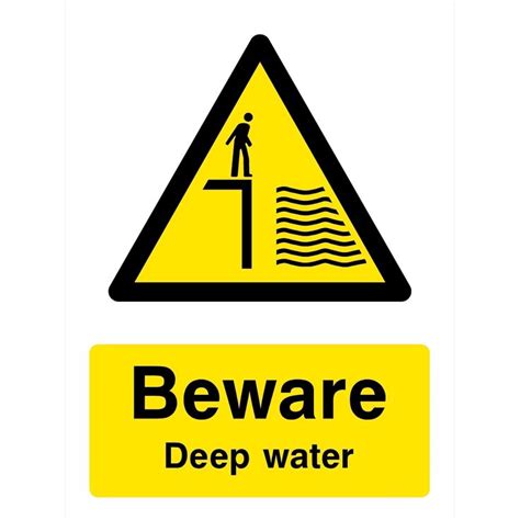 Buy this Beware Deep Water Sign from the extensive range of countryside ...