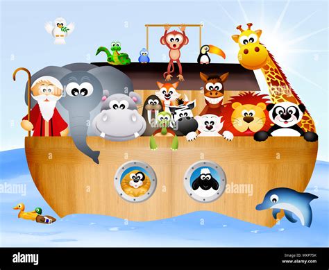 illustration of Noah's ark Stock Photo - Alamy