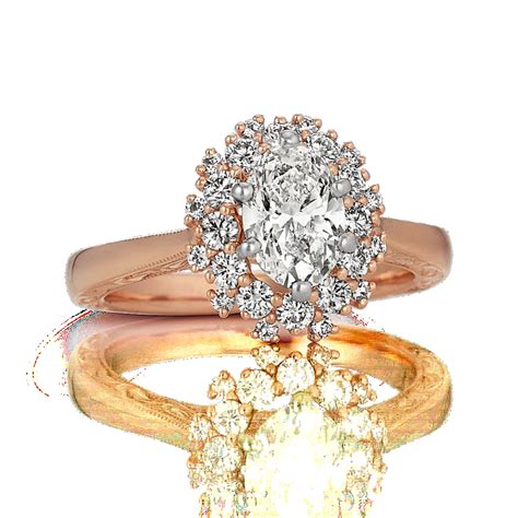 Oval Halo Diamond Engagement Ring in 14k Rose Gold | Shane Co.