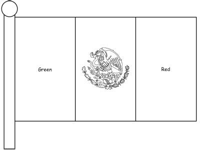 Mexican Flag Coloring Page