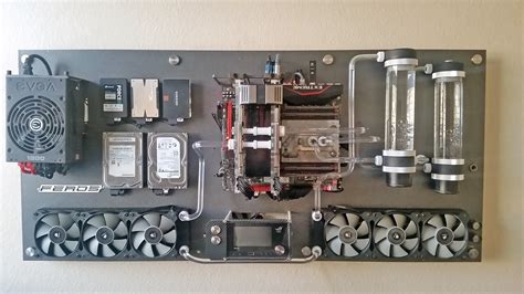 Evolution Of Feros wall mounted PC case. By request and to help answer some questions : pcmasterrace