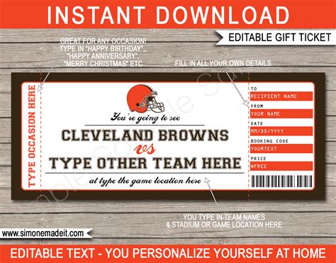 Cleveland Browns Gift Vouchers | Cleveland browns gifts, Cleveland ...