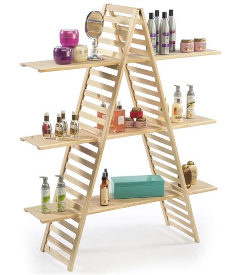 Wooden Retail Shelving Unit w/ 3 Shelves, A-Frame Design - Pine Wood in 2020 | Frame shelf, Diy ...