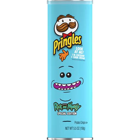 Pringles Rick and Morty, Potato Crisps Chips, Cheddar & Sour Cream, 5.5 Oz (Packaging May Vary ...