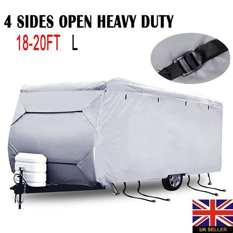 Mayitr Caravan Campervan Cover Car Covers Waterproof UV 4 Sides Open Heavy Duty Dust Protecter ...