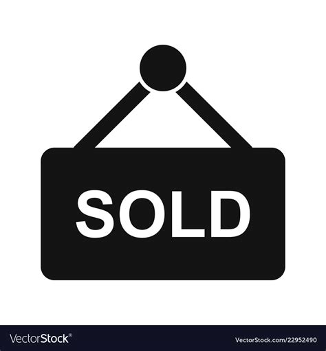 Sold icon Royalty Free Vector Image - VectorStock