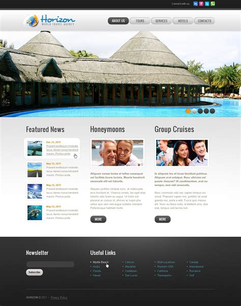 Travel Agency Website Template #36386