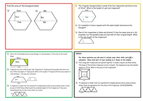 Area of a Trapezium Worksheet | Teaching Resources