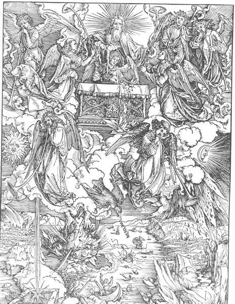 The Seven Trumpets Are Given to the Angels, 1497 - 1498 - Albrecht Durer - WikiArt.org