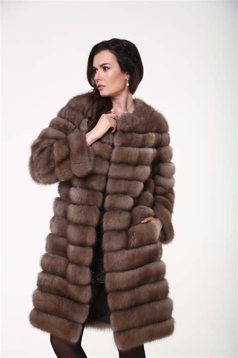 Women's Marten fur coat