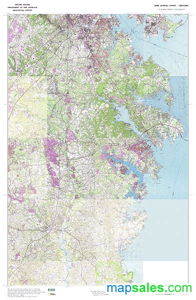 Anne Arundel County, MD Topo Wall Map by MarketMAPS - MapSales