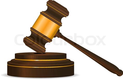 Gavel symbol as a concept of law or ... | Stock vector | Colourbox