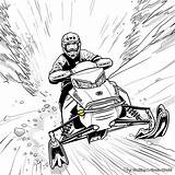 Polaris Snowmobile Coloring Pages sketch template
