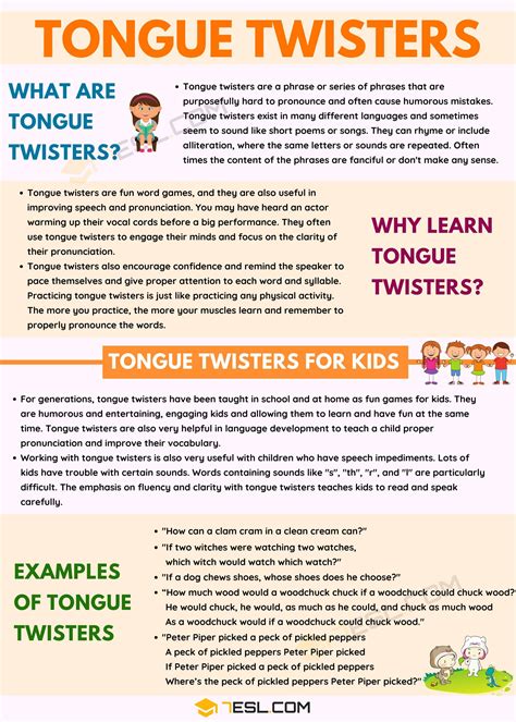 Tongue Twisters: Fun and Useful Pronunciation Tools • 7ESL