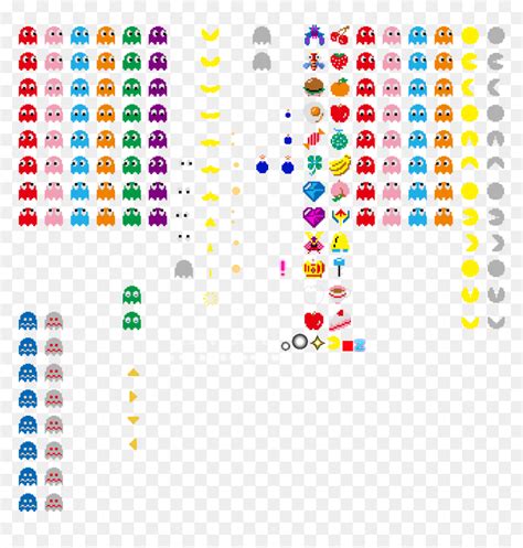 Transparent Pacman Sprite Png - Pacman Sprite Sheet Png, Png Download - vhv