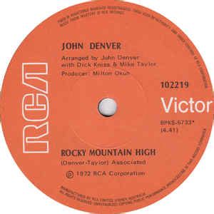 John Denver - Rocky Mountain High (1972, Vinyl) | Discogs