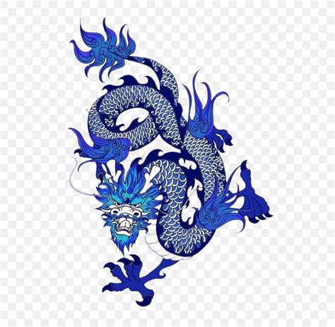 Chinese Dragon Blue And White Pottery China Blue Dragon, PNG, 800x800px ...