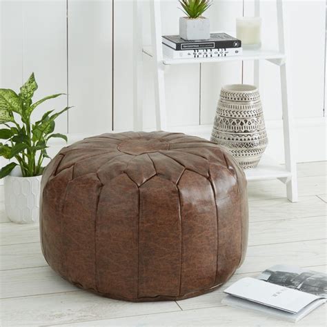 Moroccan Stitched Pouffe | Dunelm