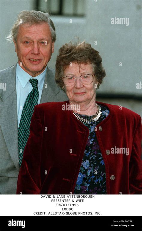 DAVID & JANE ATTENBOROUGH.PRESENTER & WIFE.04/01/1995.E8D8C Stock Photo - Alamy