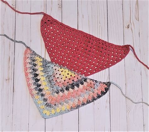 Granny Triangle Bandana - Crochet Pattern Bonanza