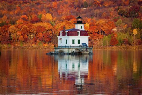 Esopus Lighthouse in Late Fall #3 Photograph by Jeff Severson | Pixels