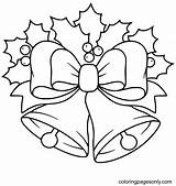 Merry Christmas Bells Printable Coloring Page  Free sketch template